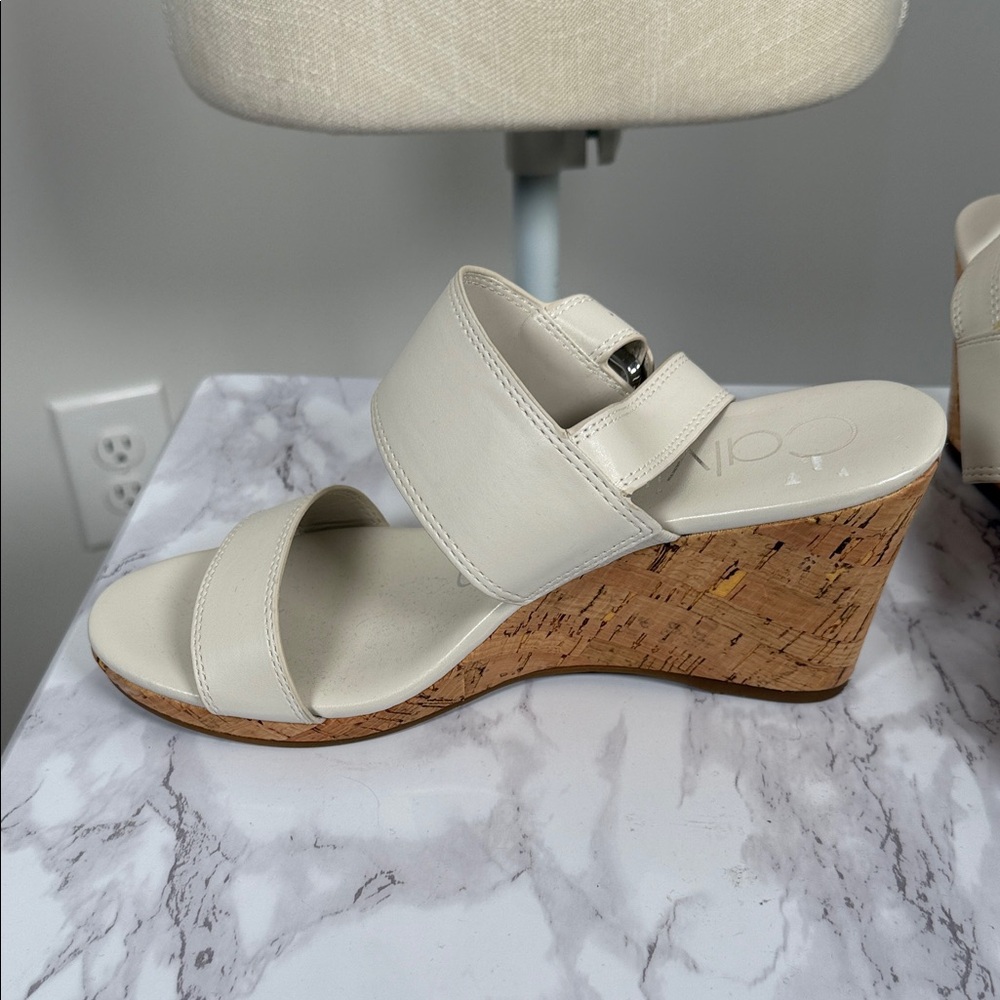 Calvin Klein Women's Cream Sandals - Picture 8 of 13